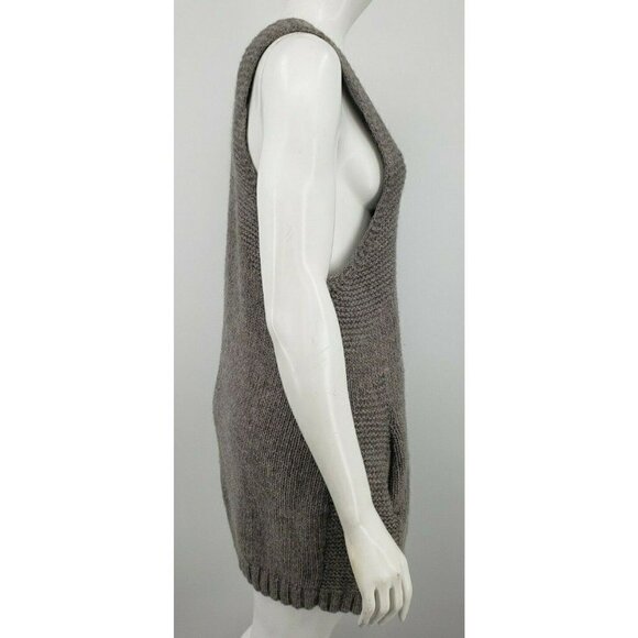 Zhor & Nema Mini Dress Womens Medium Grey Wool Alpaca Tunic Sleeveless Top - Picture 3 of 7